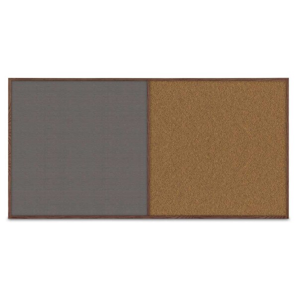 Enclosed Corkboard, 1 Door, 72"x48", 4" Fra